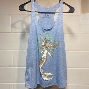 Screen printed mermaid tank